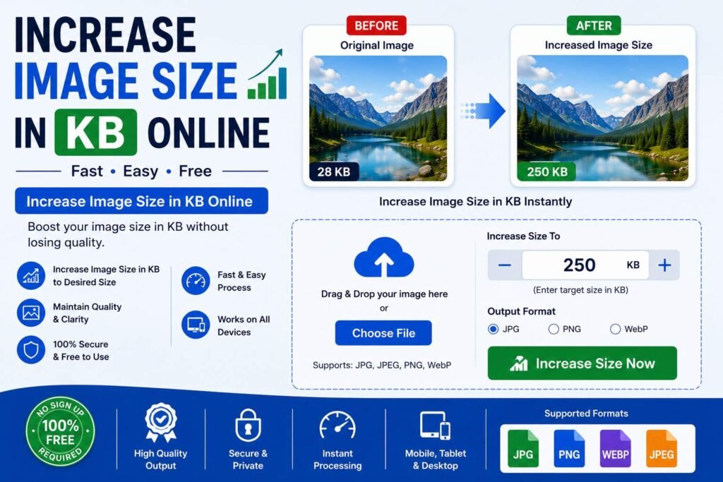 Increase Image Size in KB Online