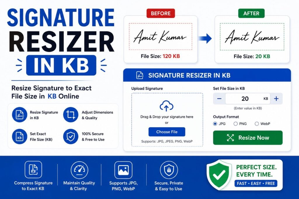 Signature Resizer in KB – Resize Signature File Size Online Free